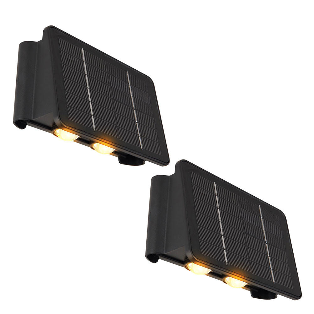 LED WANDLAMPE Kunststoff Schwarz - Schwarz, Kunststoff (17/10.8/6.4cm) - Globo Lighting