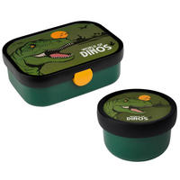OBST- UND BENTOBOX DINO Campus dunkelgrün 300 & 750 ml - Dunkelgrün, Kunststoff (1/1/1cm) - Mepal