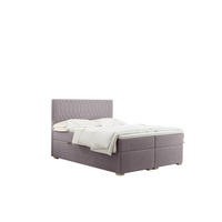 BOXBETT Mit Bettkasten Matratze Topper RIMINI Stoff Riviera Lila 120x200 cm H2-Pocket - Lila, Holz/Textil (120/200cm) - Kaiser Möbel