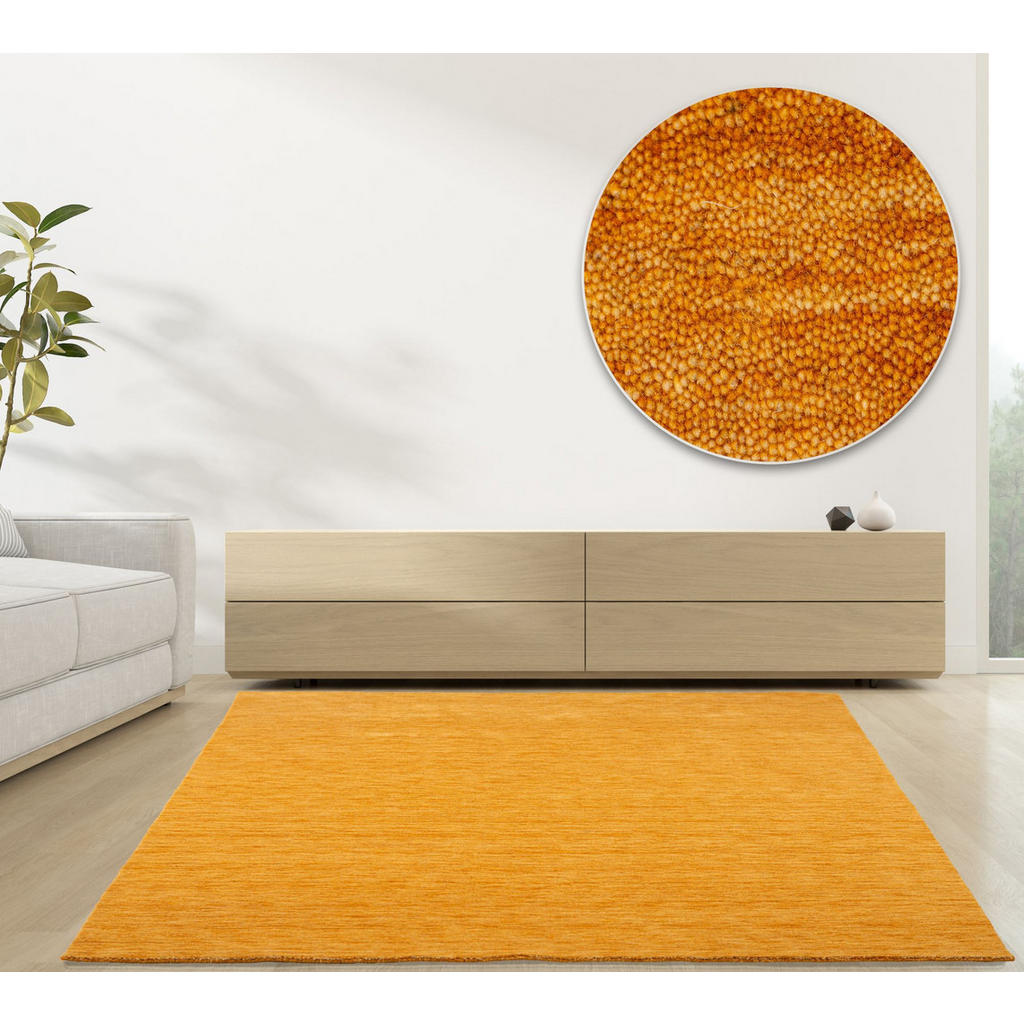 Thumbnail - Rug and Roll Webteppich, Gold, Textil, Uni, Rechteckig, 40x60 cm, für Fußbodenheizung geeignet, Teppiche & Böden, Teppic...