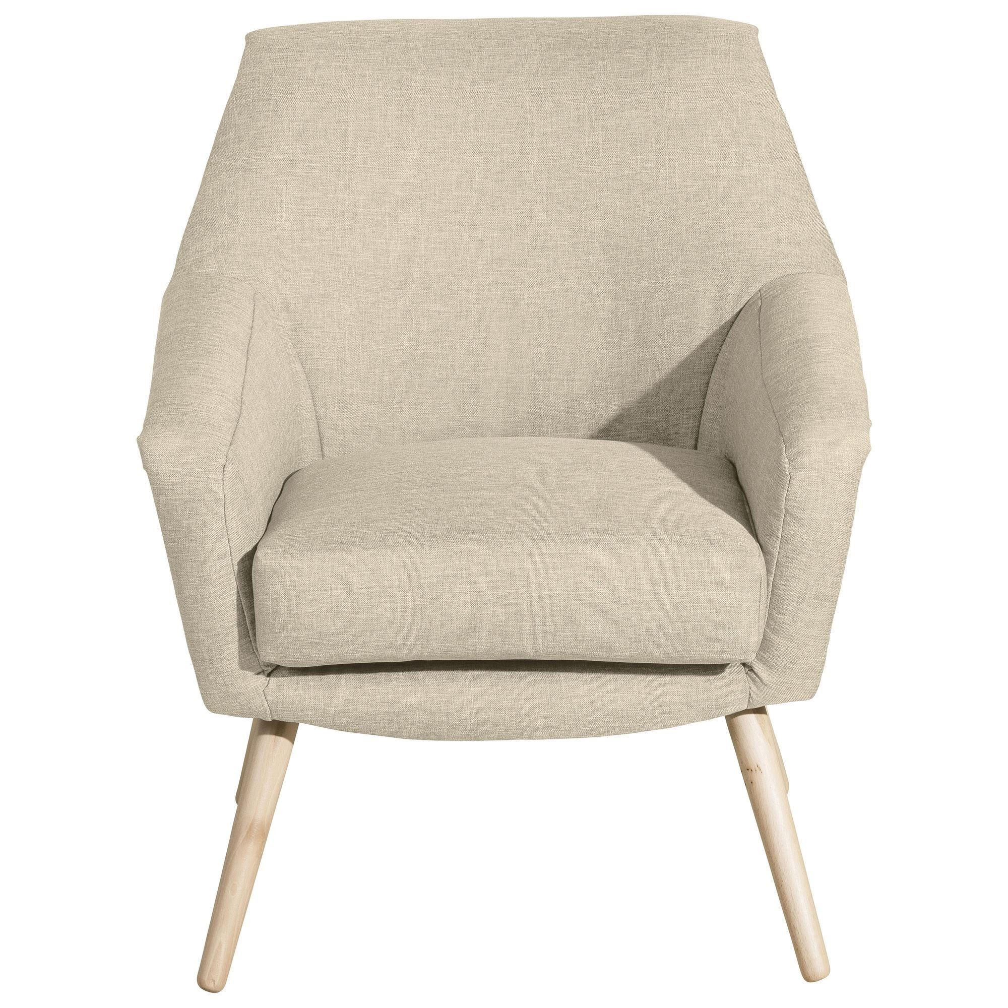 SESSEL Kachka Bezug Flachgewebe Buche natur / beige - Weiß, Kunststoff (67/81/71cm) - 58aufmkessel