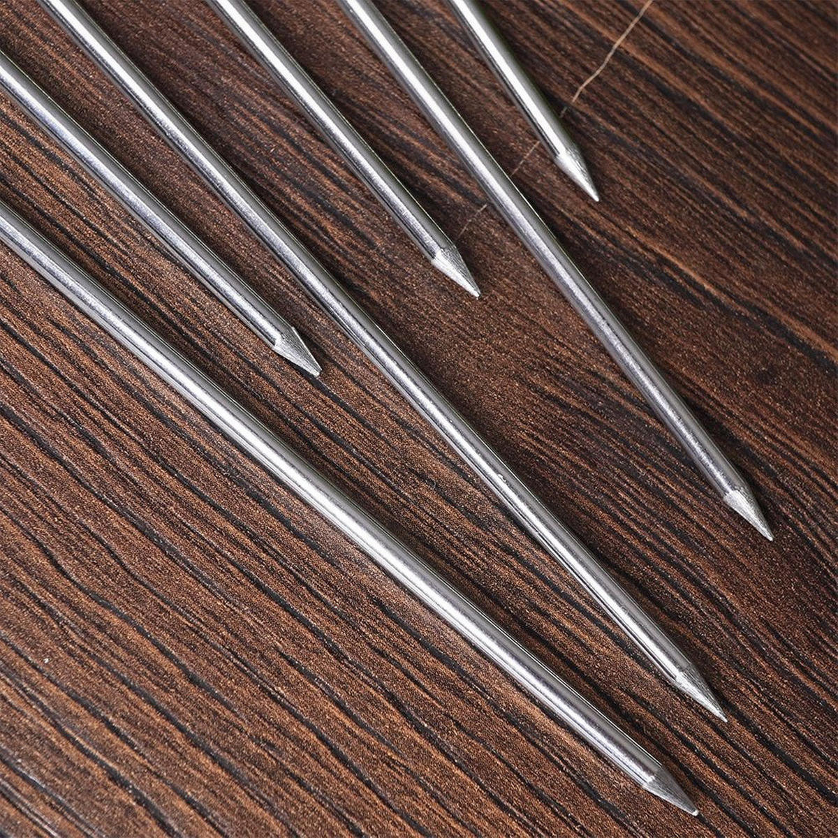 STAHLSPIESSE 29 cm 6 Stück. - Silberfarben, Metall (29cm) - Orion 