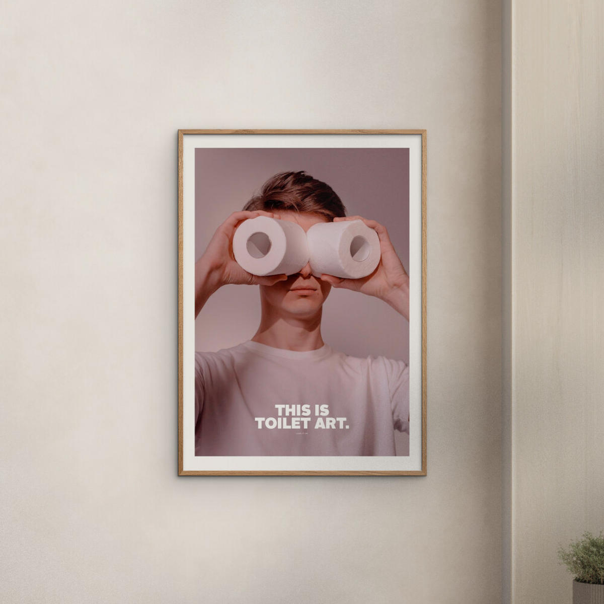 POSTER mit Rahmen A.P. Atelier - Toilet - Eichefarben/Naturfarben, Holz/Papier (50/70cm) - Poster&Frame