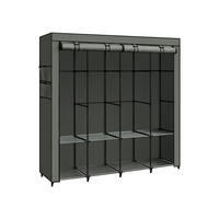 STOFFSCHRANK BANJUL - Waldgrün, Kunststoff (170/167/45cm) - Hansiro