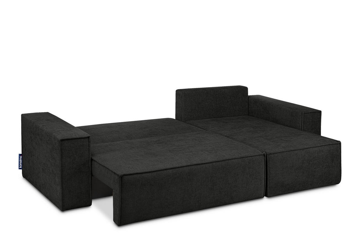 ECKSOFA-LINKS/RECHTS NAPI II mit Schlaffunktion, Anthrazit - Anthrazit, Textil (262/148cm) - KONSIMO®