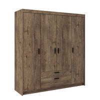 KLEIDERSCHRANK Storicos Eiche Lefkas 176,3/190,5/53 cm - 4T2S Modern mit Schubladen - Braun, Holzwerkstoff/Kunststoff (176.3/190.5/53cm) - AX Living