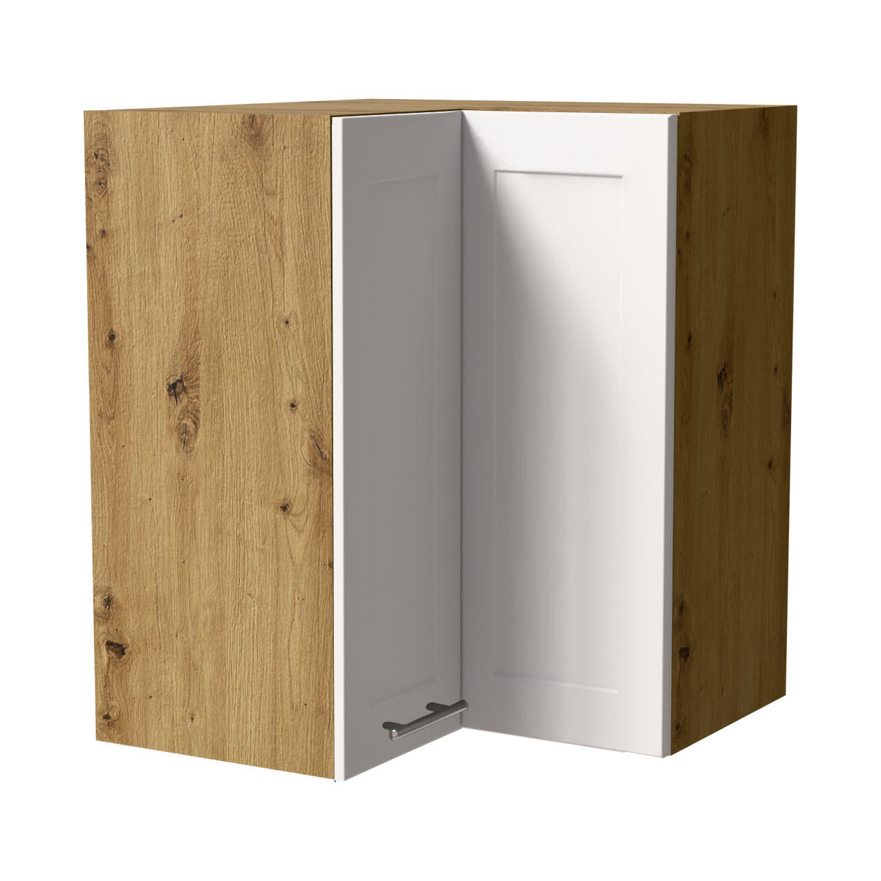 ECKHÄNGESCHRANK Oslo W12/60 Eiche Artisan / Weiß Matt 60 / 60 / 72cm - Eiche Artisan/Weiß, Holz/Holzwerkstoff (60/72/60cm) - Feldmann-Wohnen