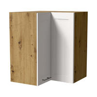 ECKHÄNGESCHRANK Oslo W12/60 Eiche Artisan / Weiß Matt 60 / 60 / 72cm - Eiche Artisan/Weiß, Holz/Holzwerkstoff (60/72/60cm) - Feldmann-Wohnen