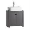 WASCHBECKENUNTERSCHRANK Grau - Grau, Holzwerkstoff (60/60/30cm) - SoBuy