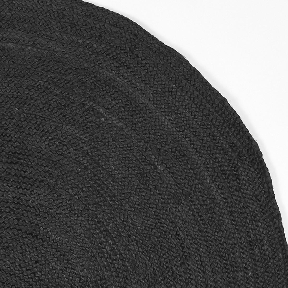 TEPPICH Jute Schwarz 180/180/0,5 cm - Schwarz, Textil (180/180cm) - LABEL51