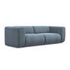 3-SITZER SOFA Chenille Stoff Blau - Blau/Blaugrau, Kunststoff/Textil (228/70/89cm) - LaMiaSofa