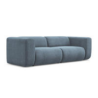 3-SITZER SOFA Chenille Stoff Blau - Blau/Blaugrau, Kunststoff/Textil (228/70/89cm) - LaMiaSofa