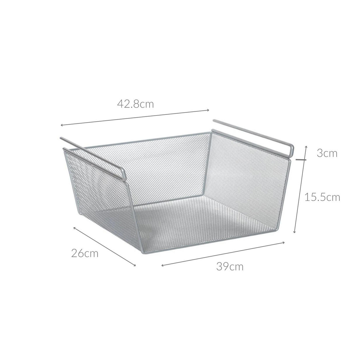 KÜCHENKORB Hängeschrank 26/42,8/18,5 cm - Silberfarben, Metall (42.8/18.5/26cm) - ZELLER