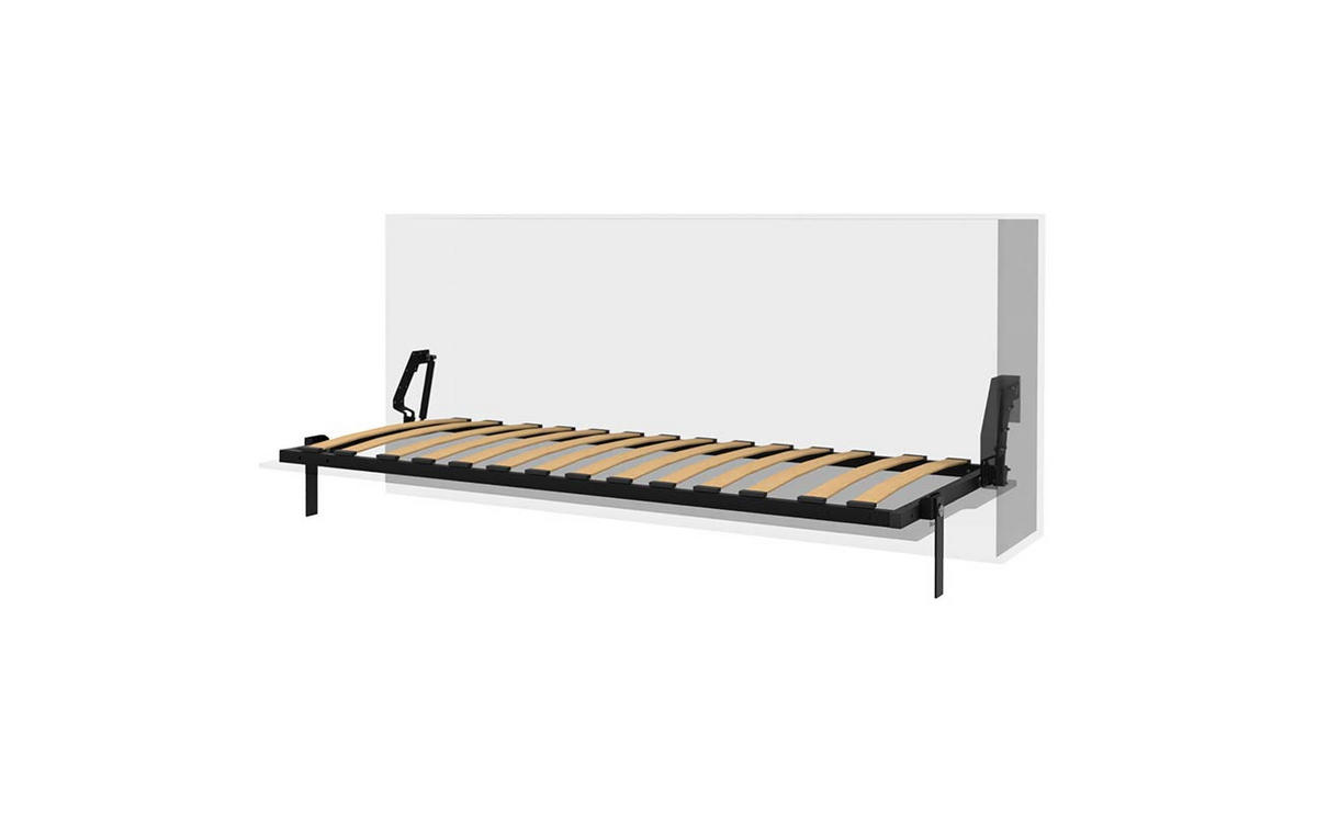 SCHRANKBETT Morphy Einbaubares 190x90 Horizontal - Weiß, Holz/Metall (190/90cm) - WallBedKing