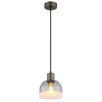 DECKENLEUCHTE KAIRO Metall Glas Schwarz - Schwarz, Glas (12/15/120cm) - Globo Lighting