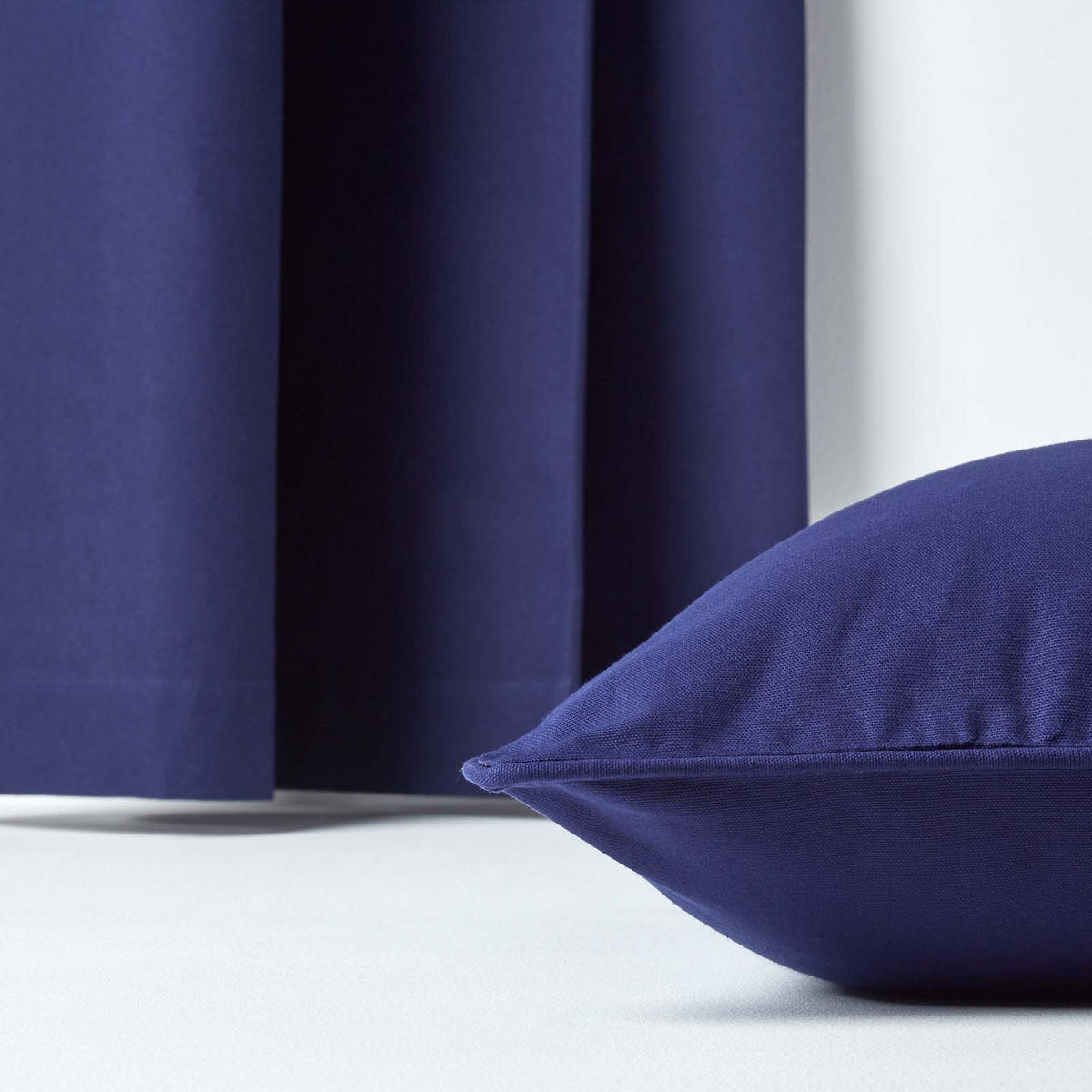 KISSENHÜLLE dunkelblau 60/60 cm, 100% Baumwolle - Dunkelblau, Textil (60/60cm) - Homescapes