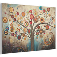AKUSTIKBILD Baum - Baum des Lebens - Farbe Akustikpaneele 90x60 cm - Braun, Kunststoff (90/60/0.9cm) - MuchoWow