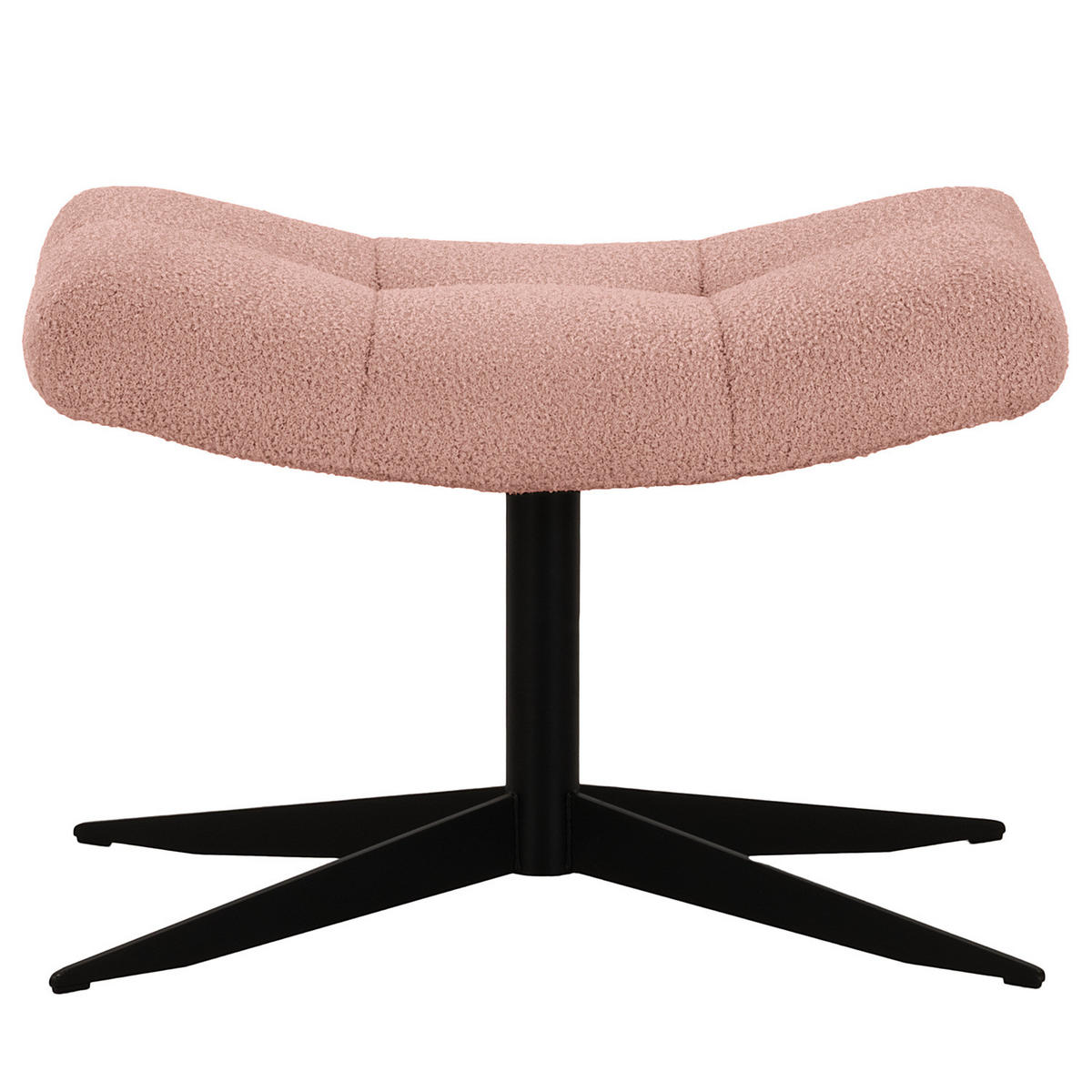 POLSTERHOCKER - Schwarz/Rosa, Textil/Metall (67/47/50cm) - home24