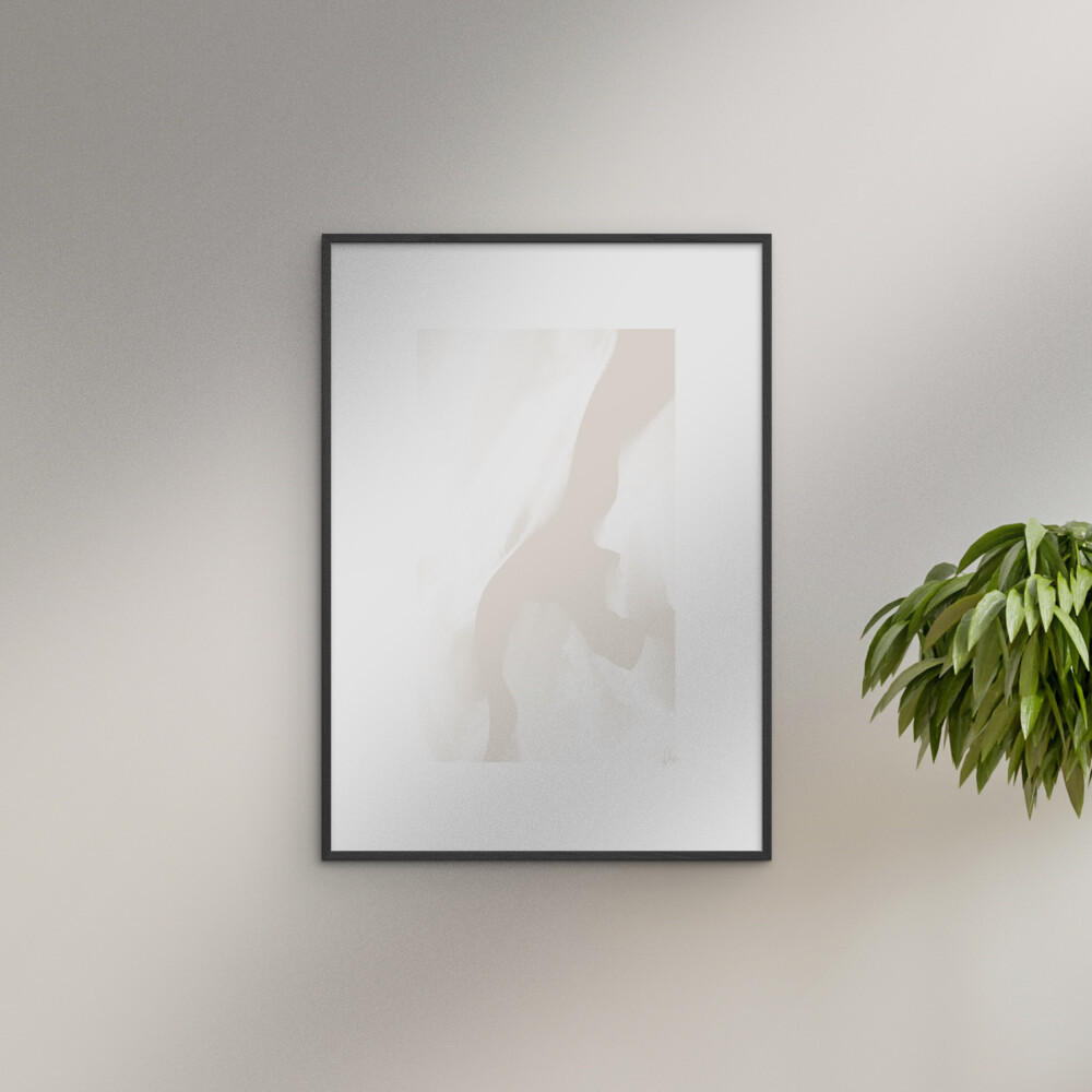 POSTER mit Rahmen N. Atelier - Tons Faibles - Schwarz/Naturfarben, Holz/Papier (70/100cm) - Poster&Frame