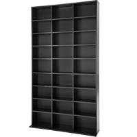CD/DVD Regal Christel,180 x 102 x 23,5 cm,schwarz - Schwarz, Holz (23.5/180/102cm) - tectake