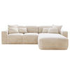 ECKSOFA Leni Beige Rechts - Beige, Holz/Textil (265/180cm) - Graingold