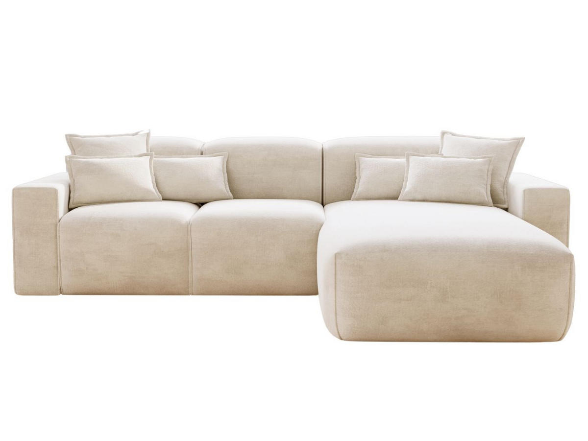 ECKSOFA Leni Beige Rechts - Beige, Holz/Textil (265/180cm) - Graingold