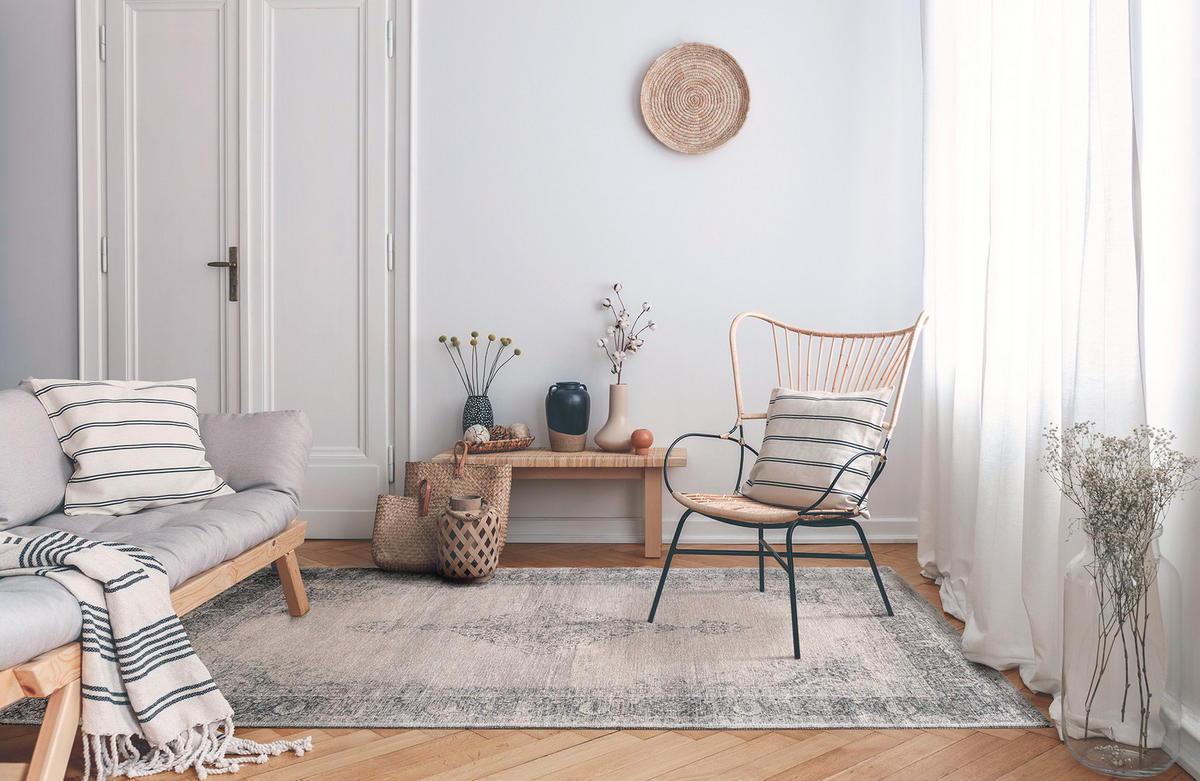 VINTAGE-TEPPICH Creme 80X195cm - Creme, Textil (80/195cm) - Tesso Living