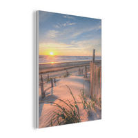 AKUSTIKPANEEL Strand - Meer - Düne - Sonnenuntergang - Landschaft 70x100 cm - Beige, Textil (70/0.9/100cm) - MuchoWow