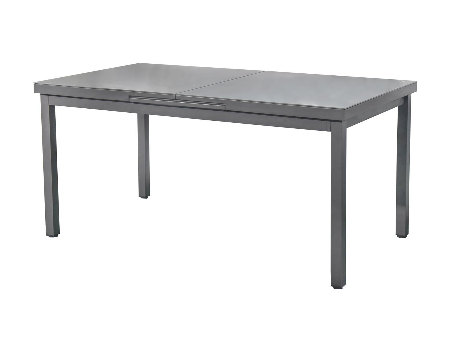 GARTENTISCH Verona ausziehbar von 160 bis 210 cm, Aluminium - Grau, Glas (120/80/175cm) - Green Spirit