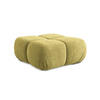 POUF Chenille Stoff Grün - Limette/Schwarz, Kunststoff/Textil (95/41/95cm) - LaMiaSofa