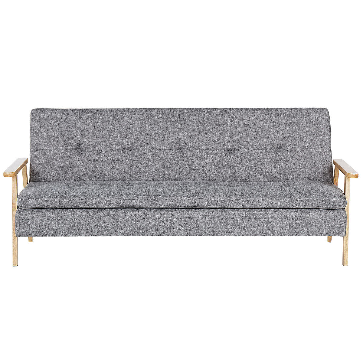 SCHLAFSOFA Polsterbezug Hellgrau Tjorn - Hellgrau, Textil (204/84/67cm) - Beliani