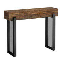 KONSOLENTISCH Schwarz-Braun 105/30/80 cm - Schwarz, Metall (30/105/80cm) - PANGIVO