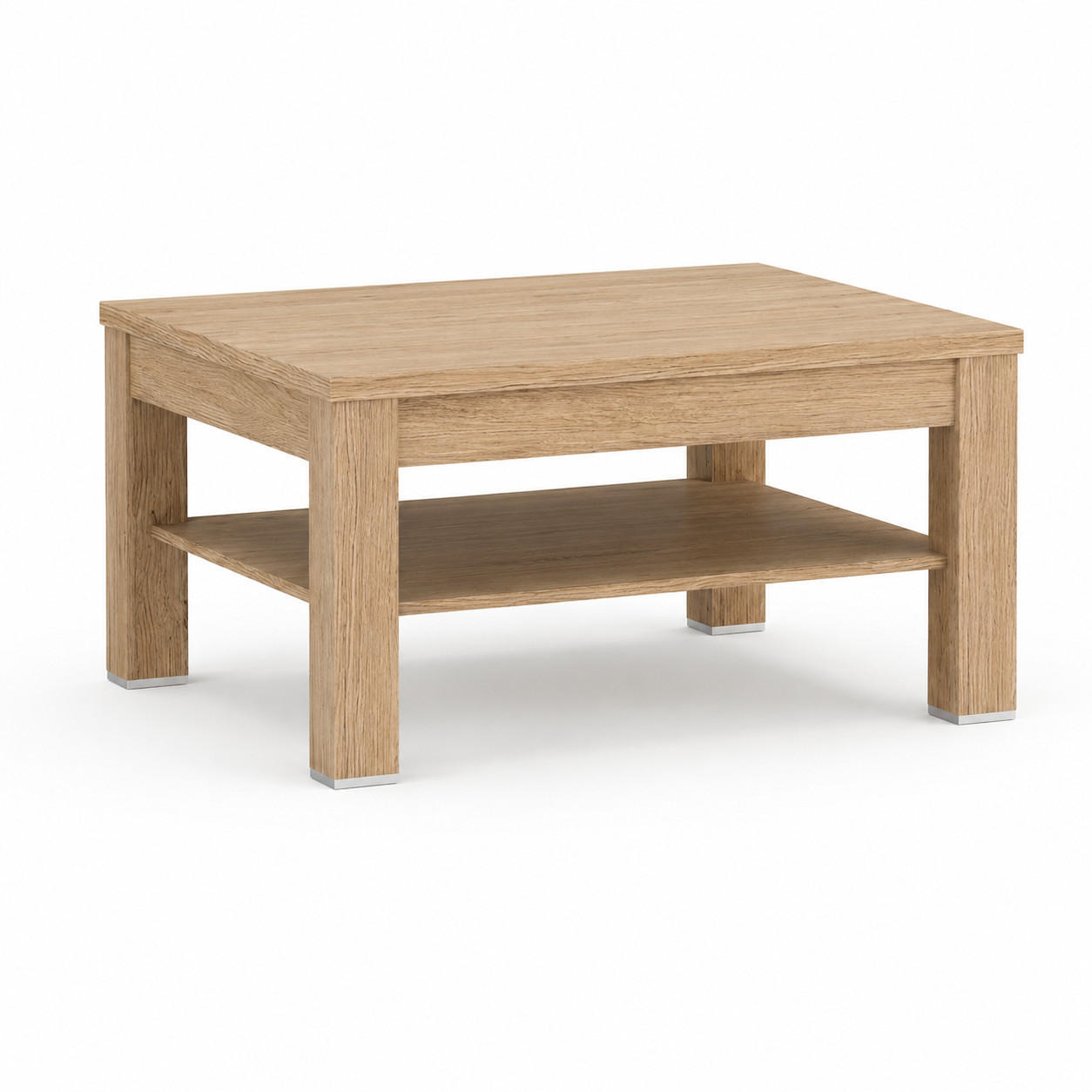 COUCHTISCH Quadratisch Ablage Eiche San Remo matt 75/48/75 cm - Eiche San Remo, Holzwerkstoff (75/75/48cm) - designimpex
