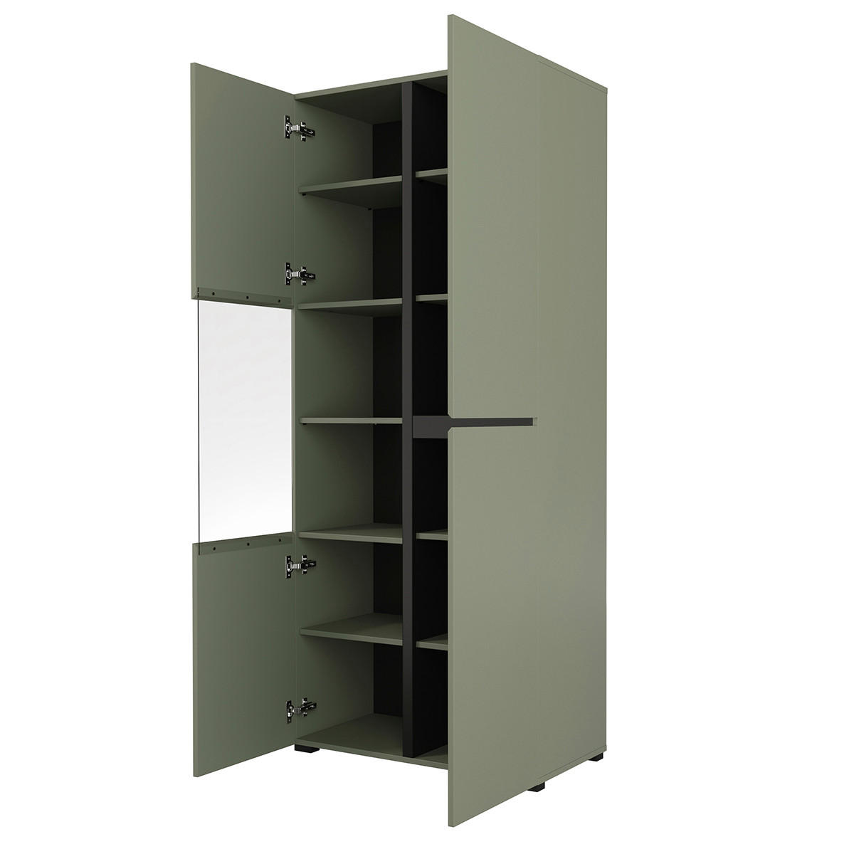 GESCHIRRSCHRANK Lilia Grün - Grün, Holzwerkstoff (79.5/183.5/40cm) - Petits-meubles