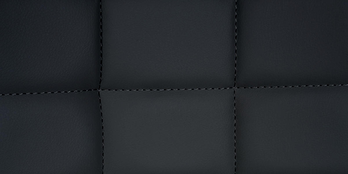 BARHOCKER Caram Kunstleder Schwarz - Schwarz, Leder/Metall (48/81/54cm) - DELUKE