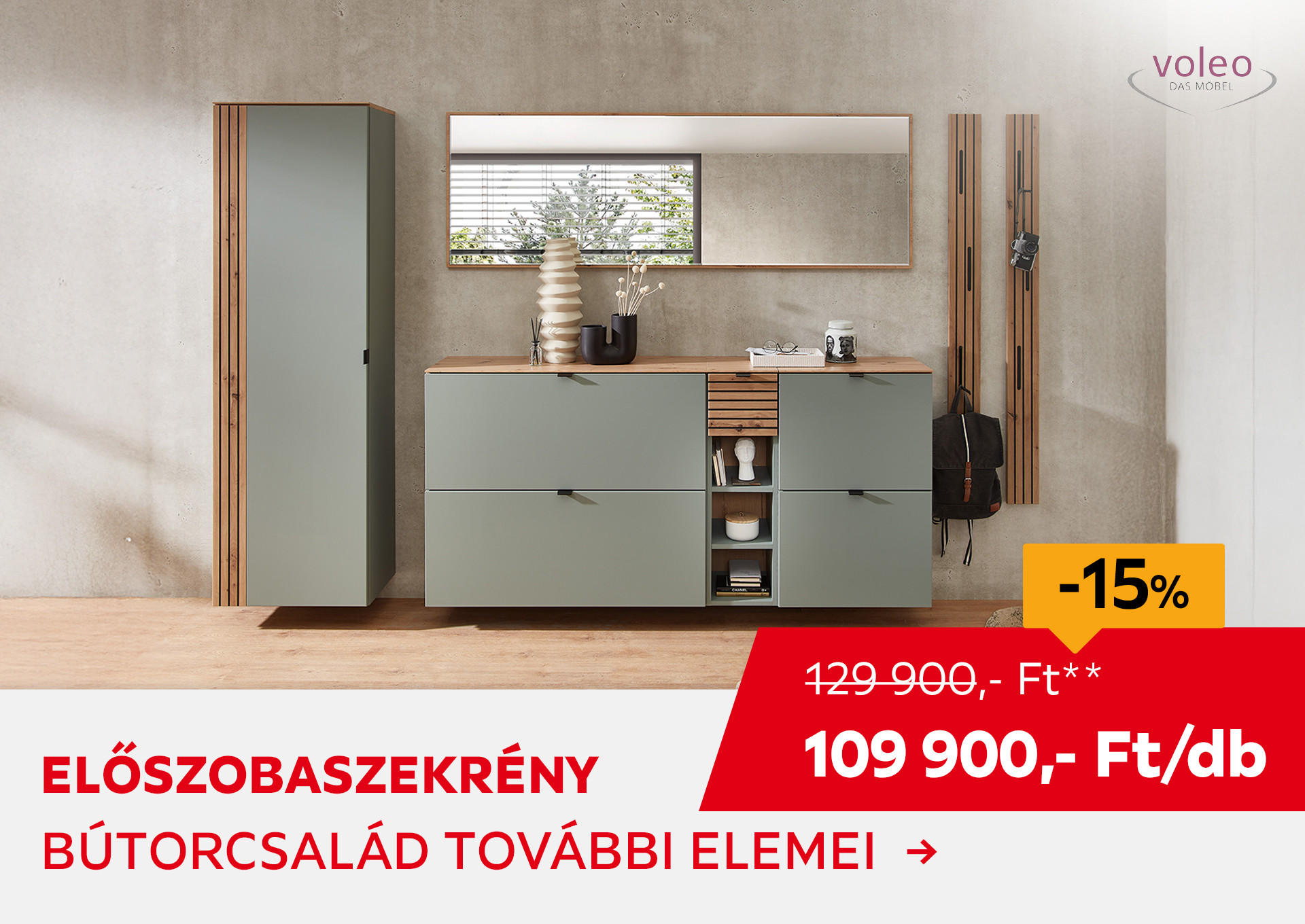 ELŐSZOBASZEKRÉNY Kiemelt termék 129900 Ft.- helyett 109900 Ft.-