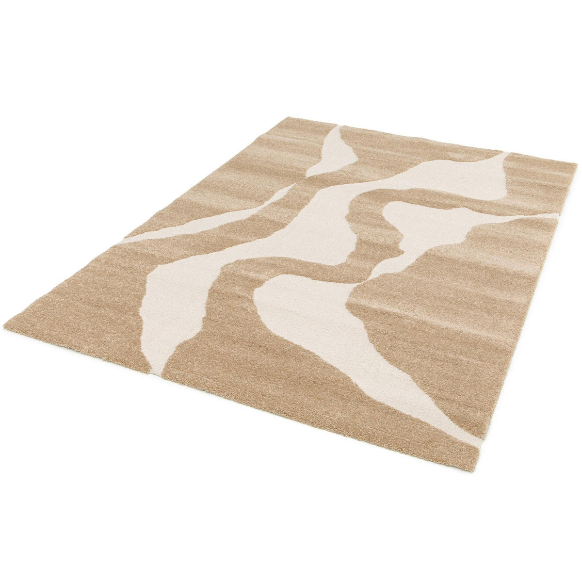 TEPPICH sehr weich mit Relief-Effekt bruin - Braun, Textil (160/230cm) - AFK Living