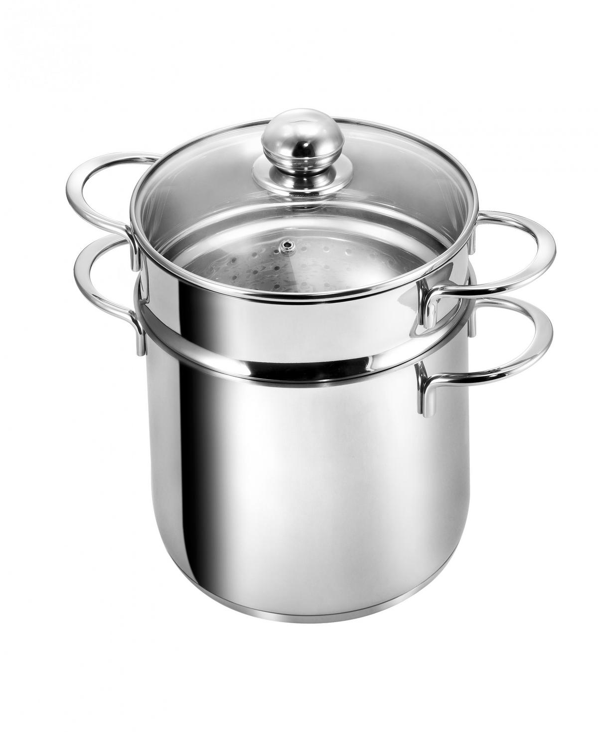 PASTATOPF Makkaroni aus Edelstahl, Induktion, Ø 20 cm - Edelstahlfarben, Metall (20cm) - KOPF