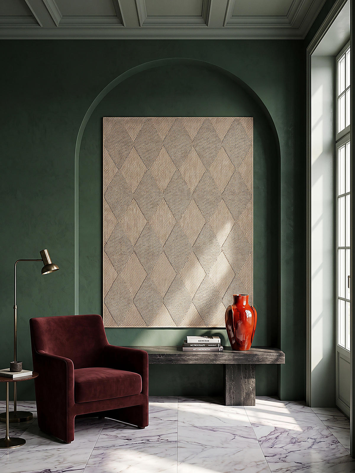 FLACHWEBTEPPICH Karo TOCE Polypropylen Natur 240 x 340 cm - Beige, Textil (240/340cm) - KADIMA DESIGN