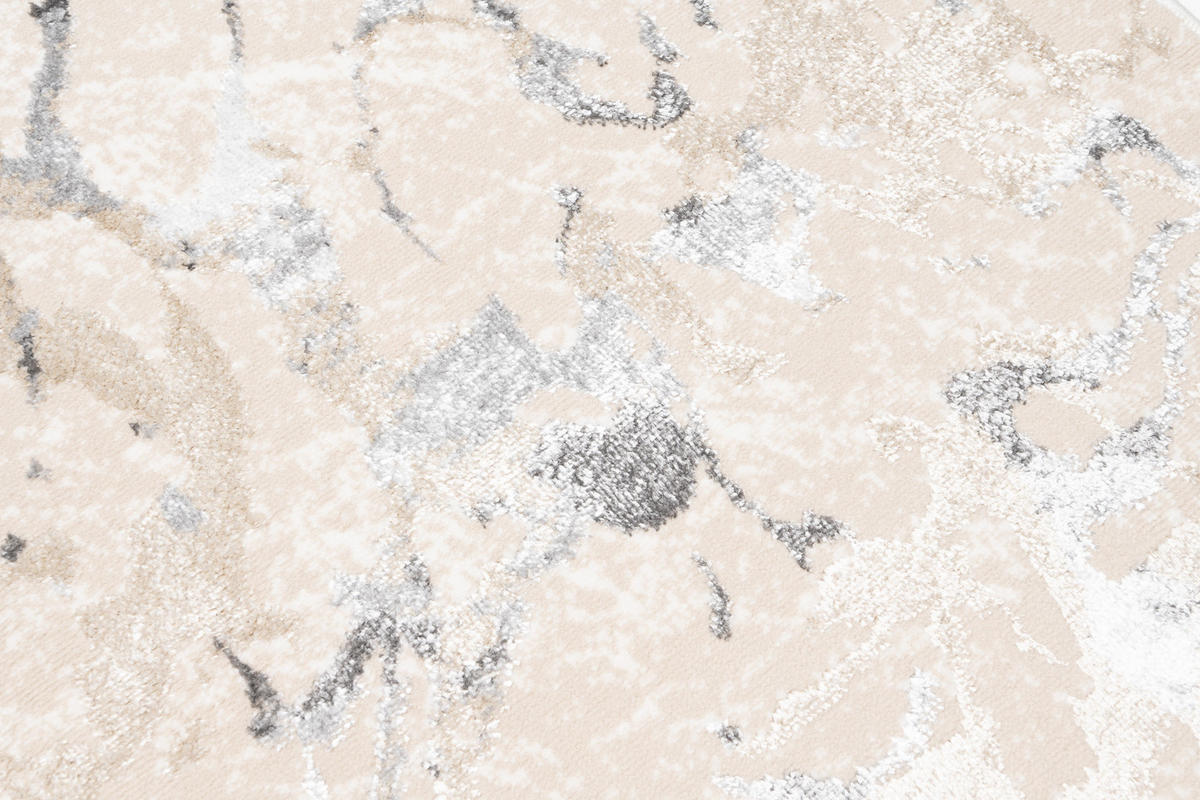 LÄUFER Crystal Hellgrau Marmor Optik 70/600 cm - Hellgrau, Textil (70/600cm) - Tapiso