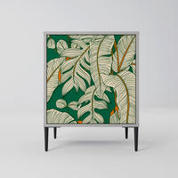 SIDEBOARD VERDANT PLEASURES, Grau, 57,5x42x72,5 cm, Schwarze Metallfüße - Multicolor/Schwarz, Holzwerkstoff/Metall (57.5/72.5/42cm) - SpaceRebels