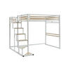 HOCHBETT - 140 x 200 cm - Metall & MDF - Weiß - JOGUI - Weiß, Metall - Vente-Unique
