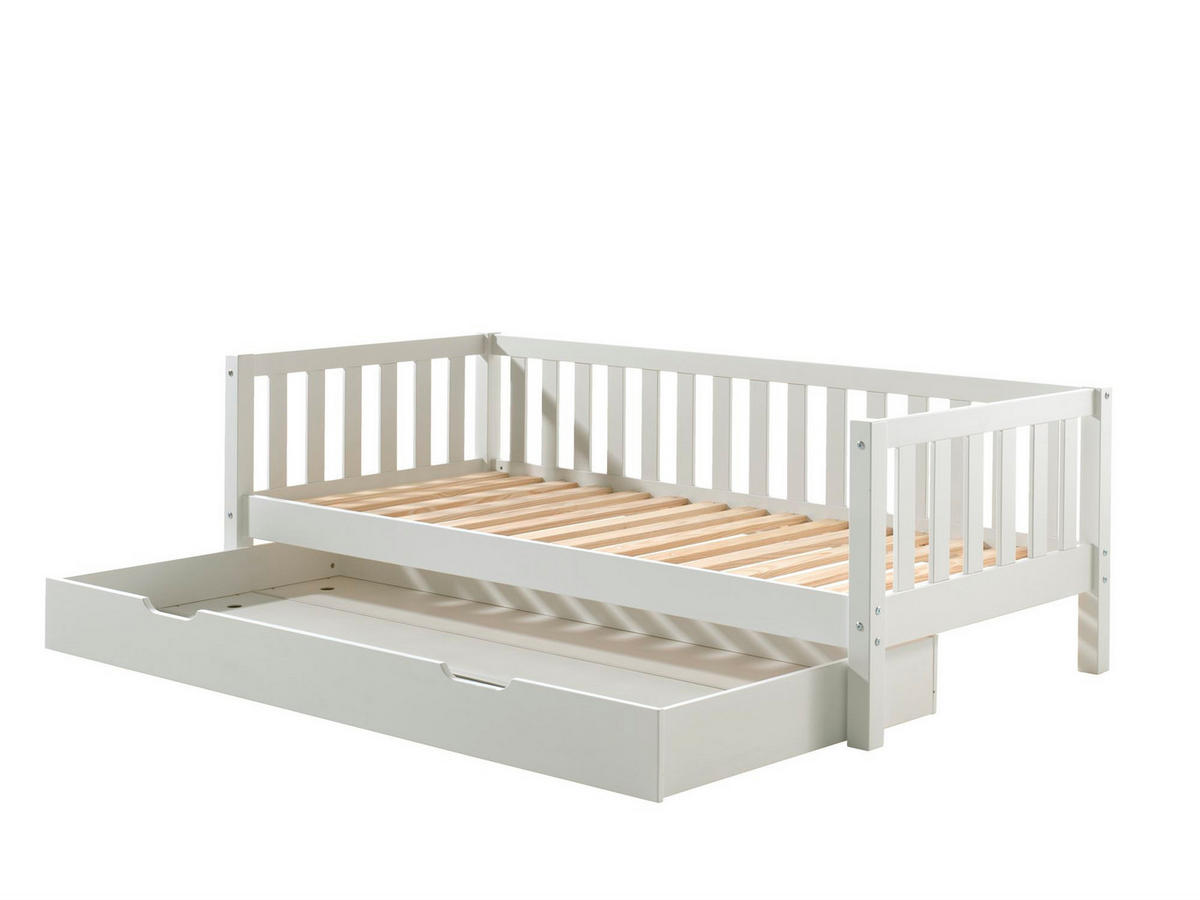 KOJENBETT Karena 211x68x98 aus Massivholz in Weiß - Weiß, Holz (90/200cm) - 58aufmkessel