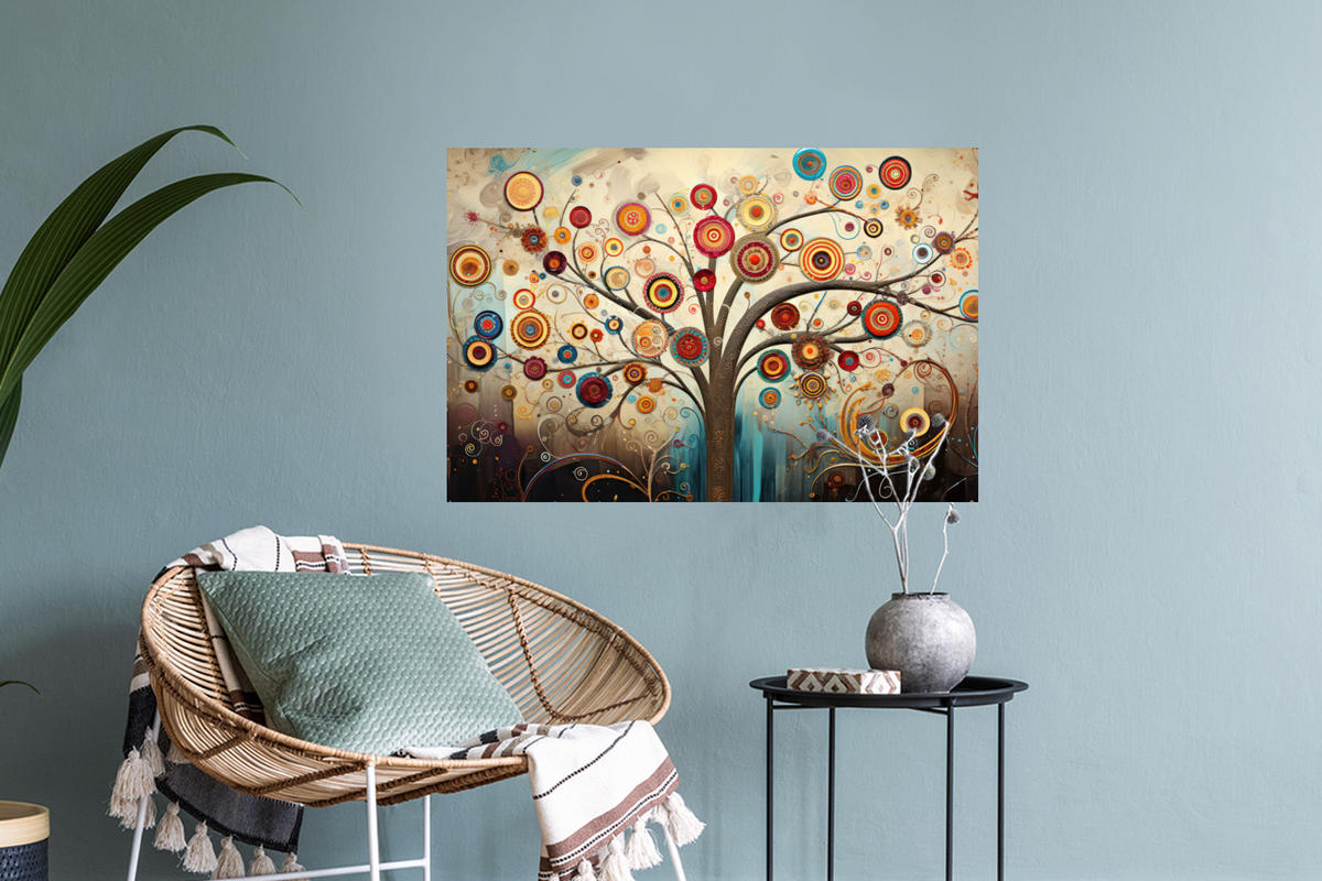 WANDTATTOO Baum - Baum des Lebens - Farbe 60x40 cm - Braun, Kunststoff (60/40/0.1cm) - MuchoWow