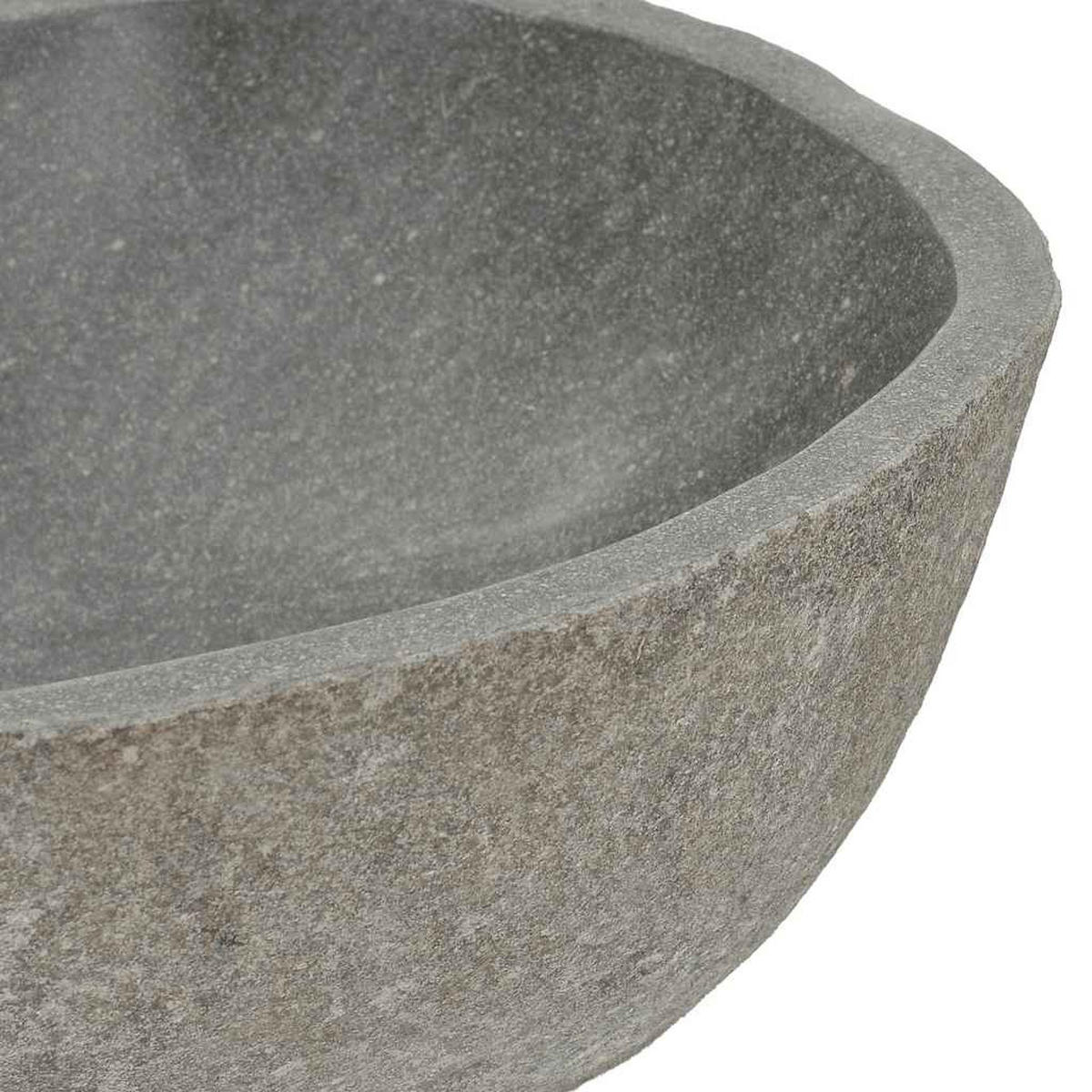 WASCHBECKEN Flussstein Oval (37-46)/(29-36) Cm - Taupe, Stein (36/15/46cm) - vidaXL