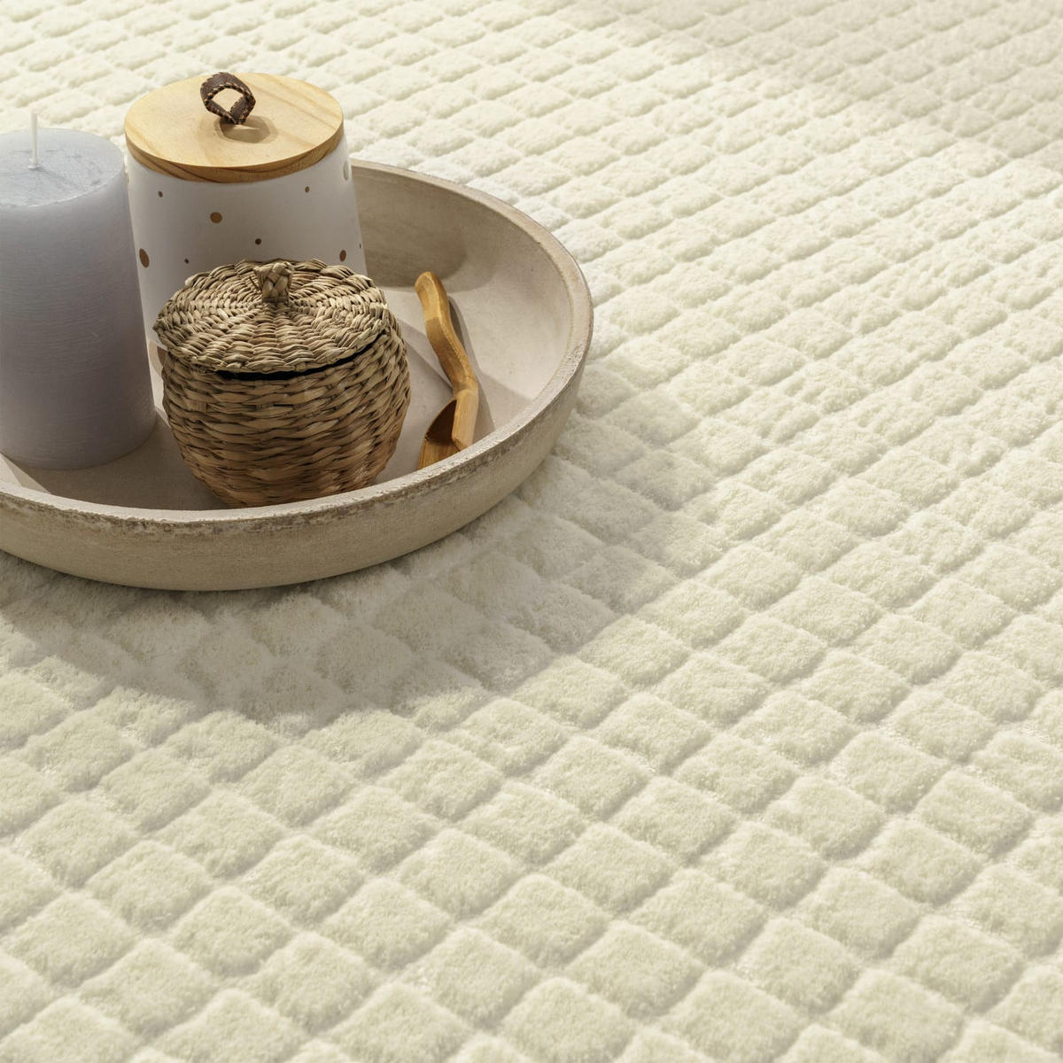 KURZFLORTEPPICH 160/220 cm Rotterdam 591 - Creme, Kunststoff (160/220cm) - Paco Home