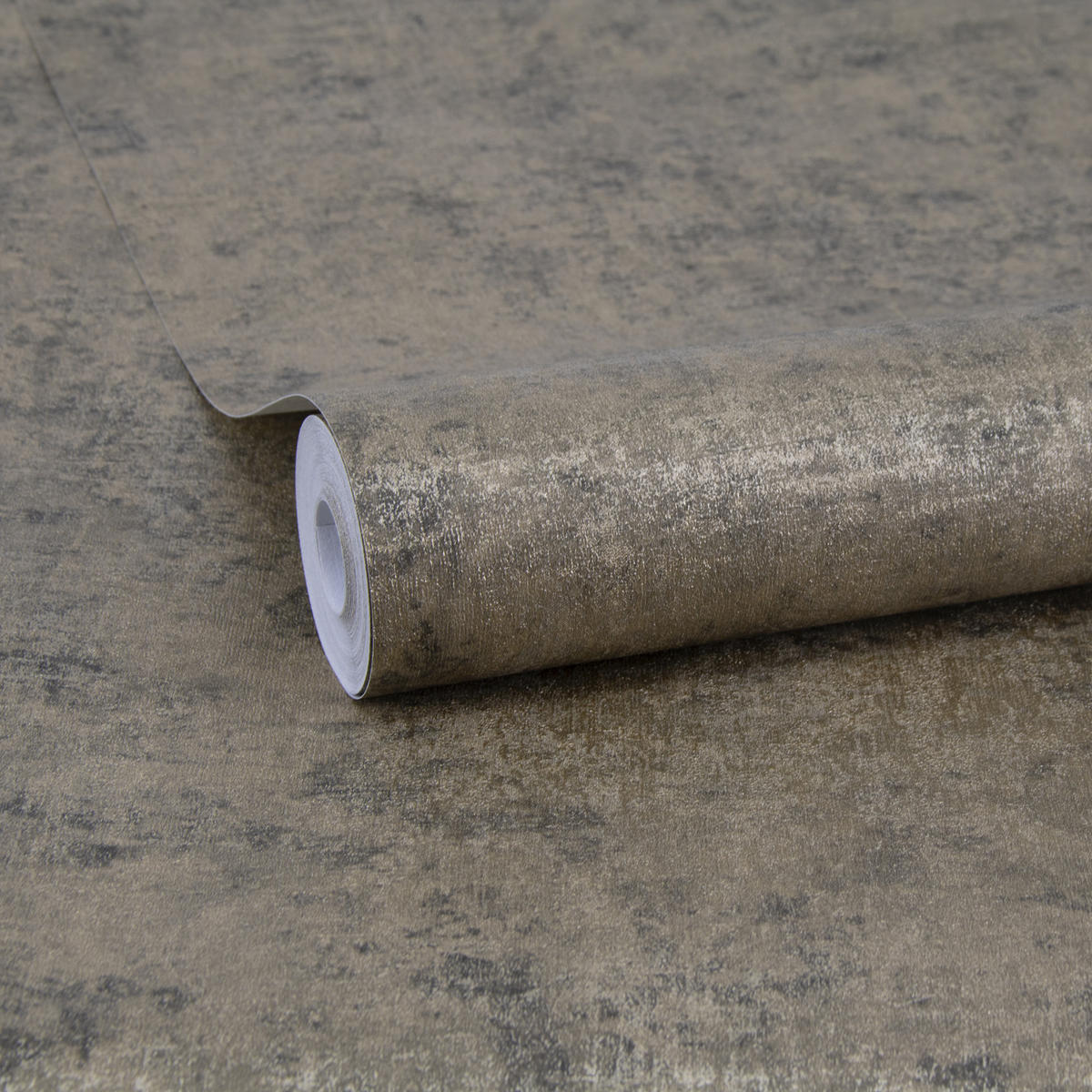 VLIESTAPETE - Concrete Metallic Bronze - Bronzefarben, Papier/Kunststoff (52/1000cm) - Easy Decor