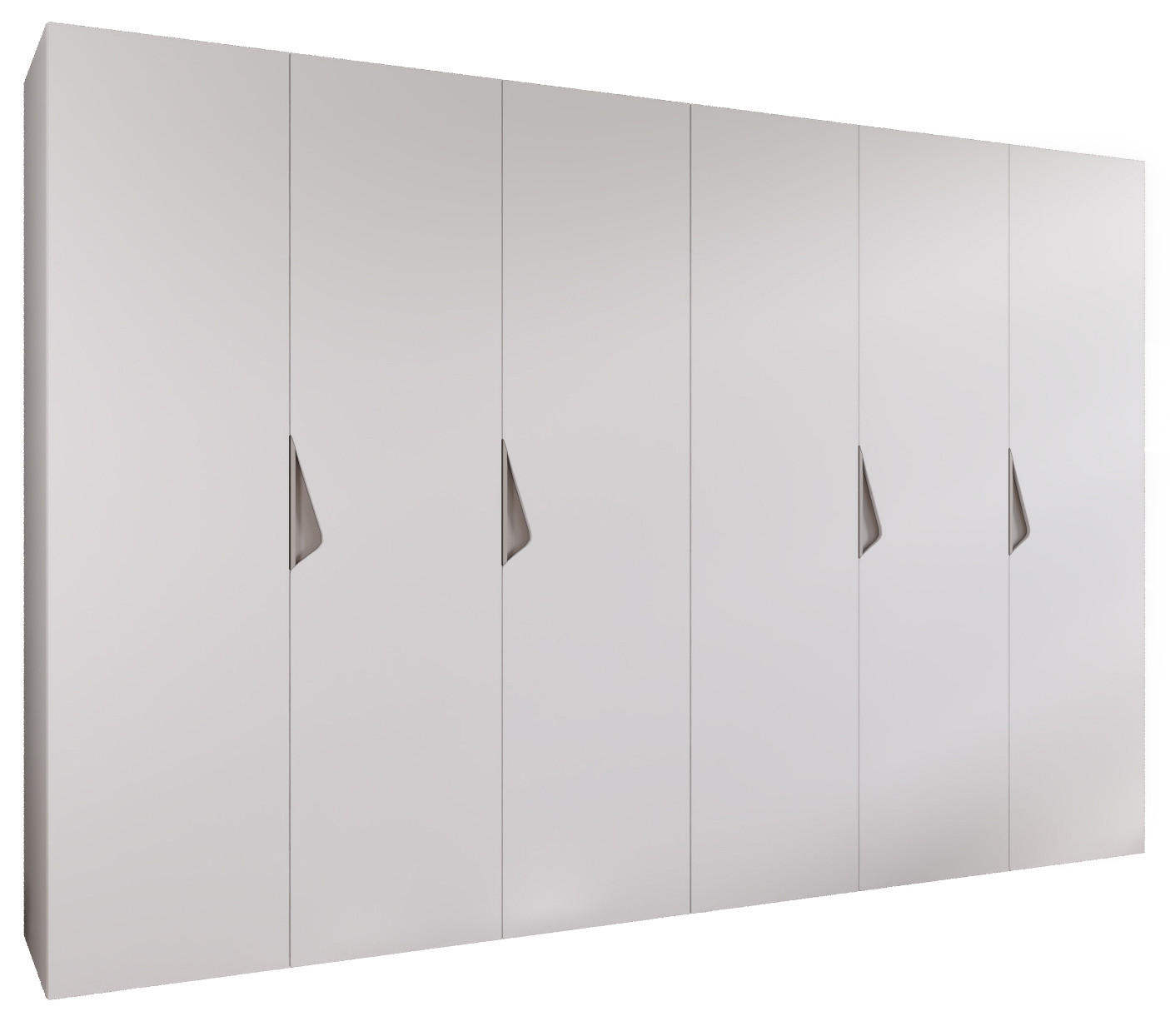 Abiks Möbel Drehtürenschrank Weiß, Beige 300x202x52 cm