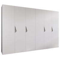 DREHTÜRENSCHRANK 202/300/52 6-türig - Beige/Weiß, Holz/Metall (300/202/52cm) - Abiks Möbel