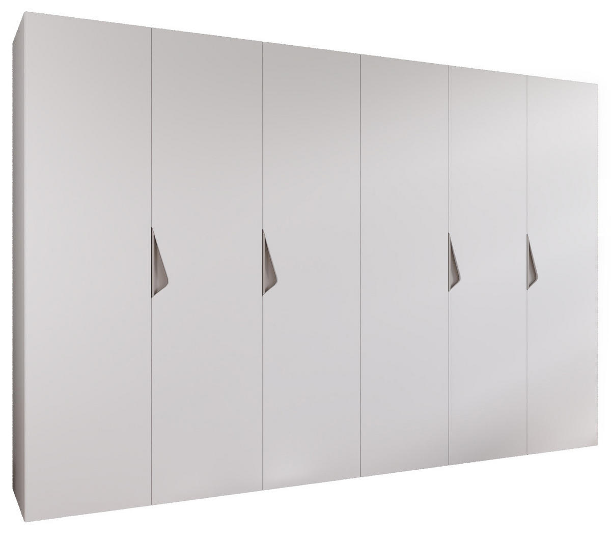 DREHTÜRENSCHRANK 202/300/52 6-türig - Beige/Weiß, Holz/Metall (300/202/52cm) - Abiks Möbel